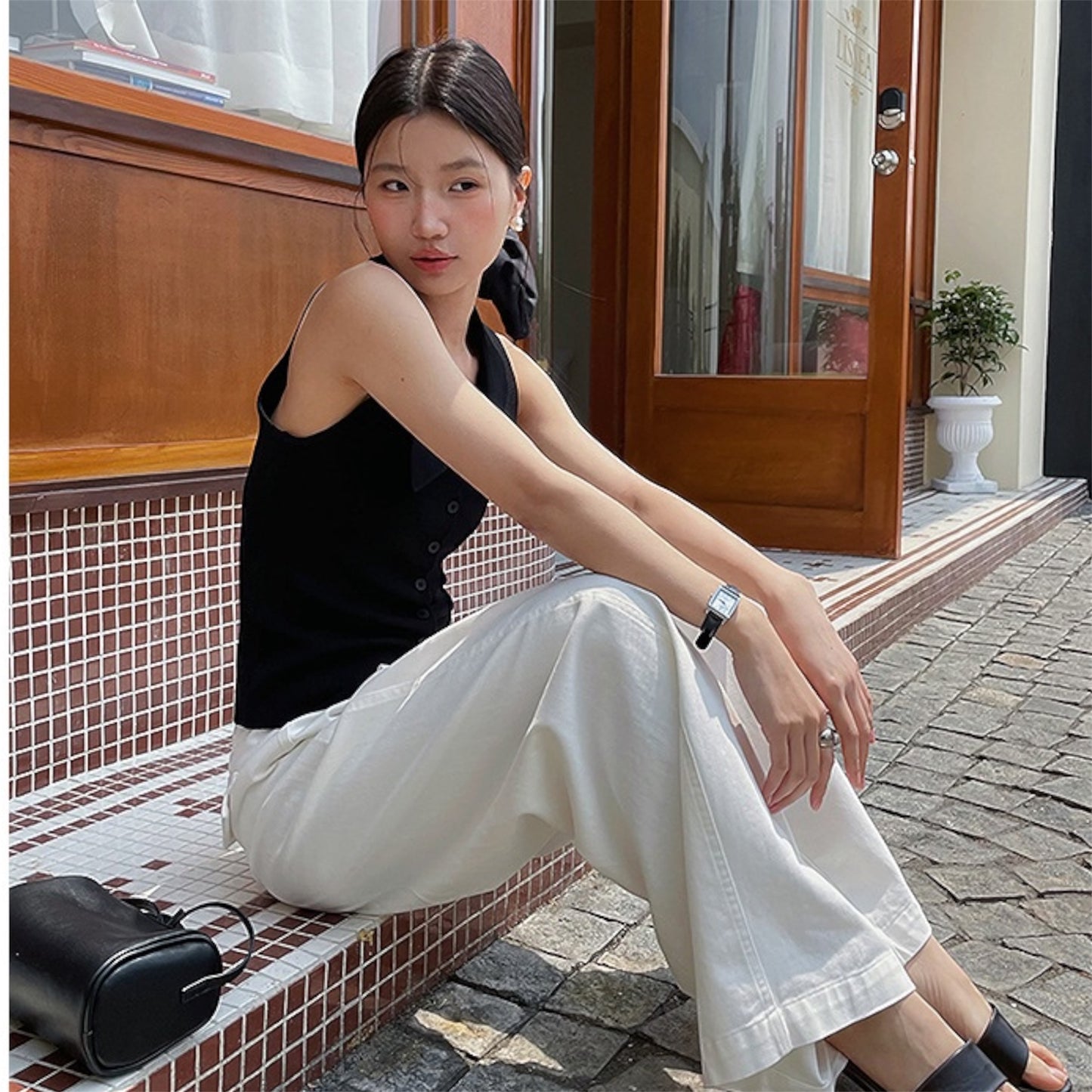 ノースリーブシャツベスト