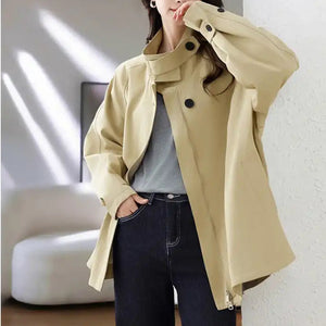 スタンドカラーオーバーライトコート