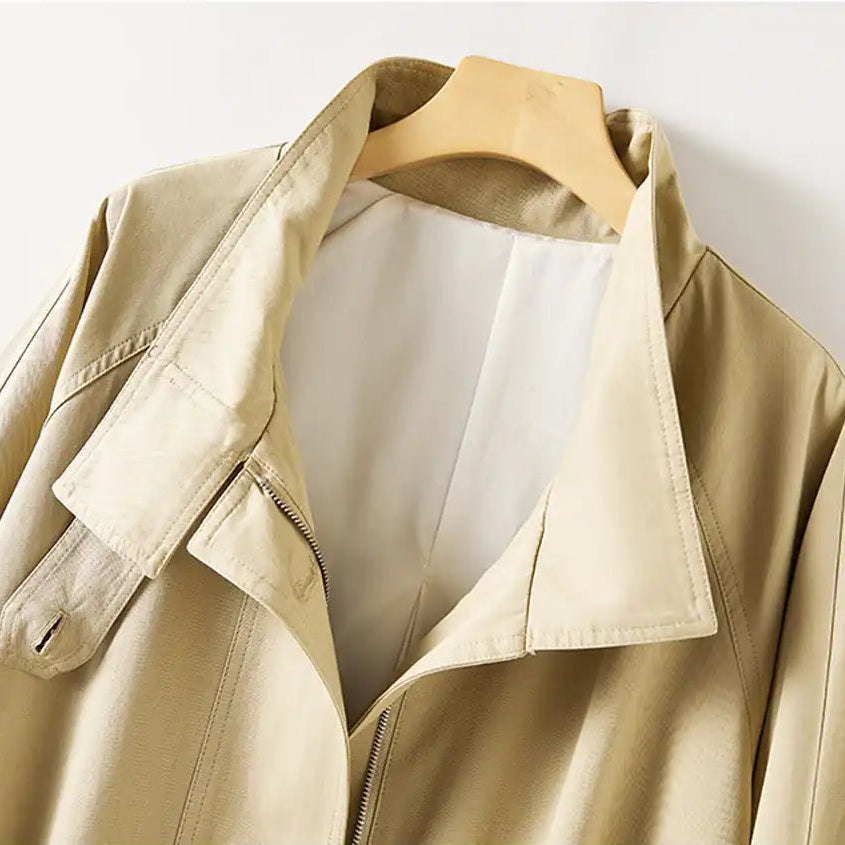 スタンドカラーオーバーライトコート