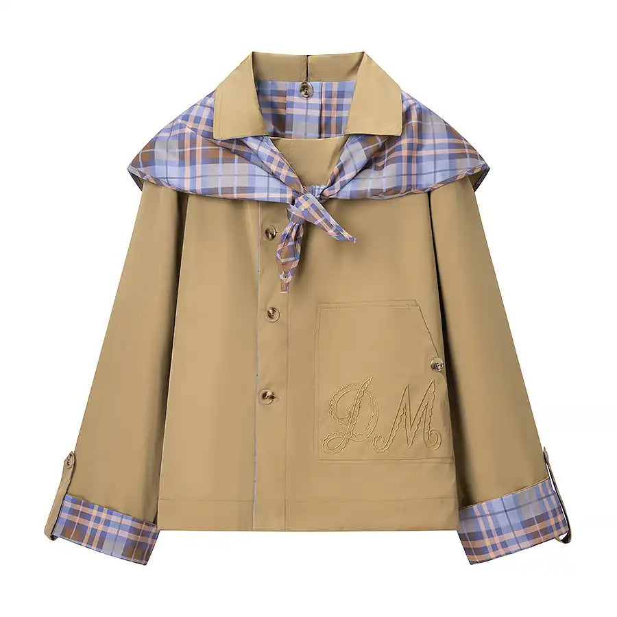 リバーシブルオーバー配色ライトアウター