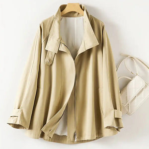 スタンドカラーオーバーライトコート