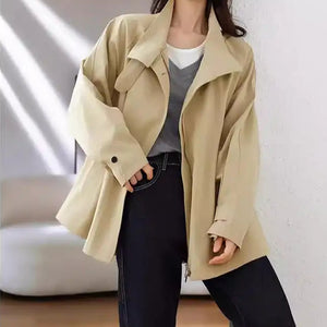 スタンドカラーオーバーライトコート