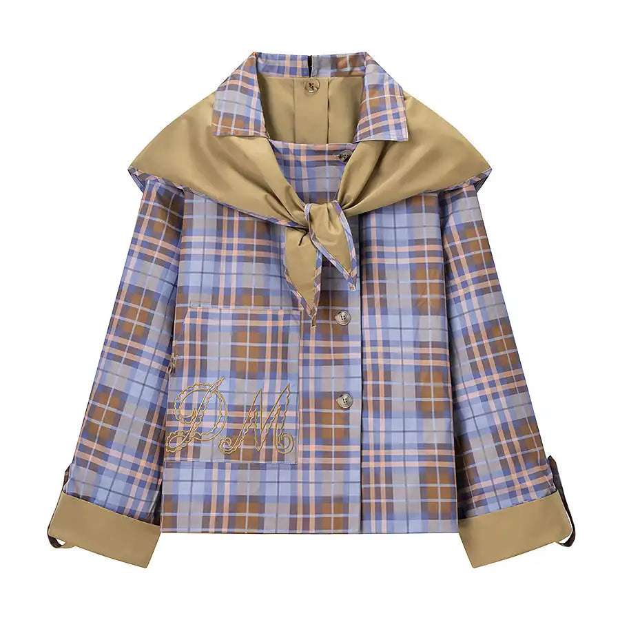 リバーシブルオーバー配色ライトアウター