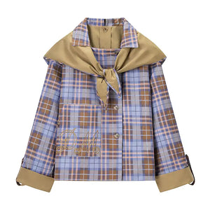 リバーシブルオーバー配色ライトアウター