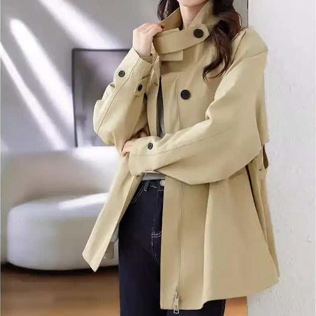 スタンドカラーオーバーライトコート