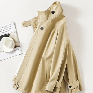 スタンドカラーオーバーライトコート