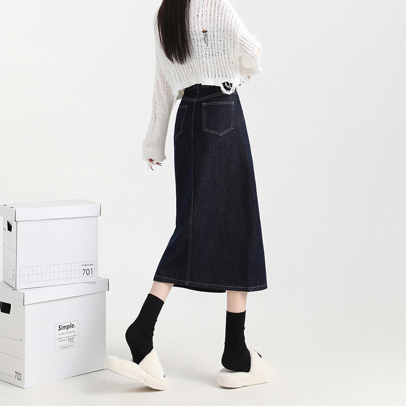 スリットデニムスカート