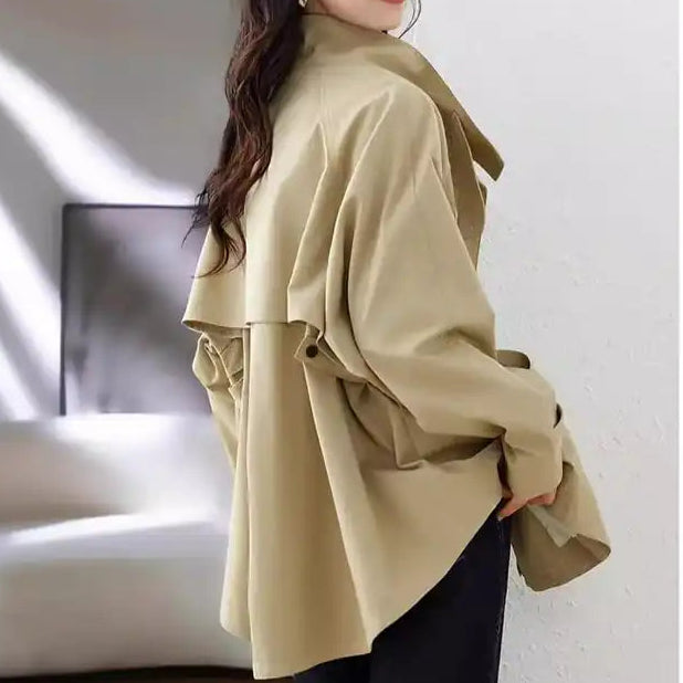 スタンドカラーオーバーライトコート