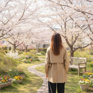 スタンドカラーオーバーライトコート