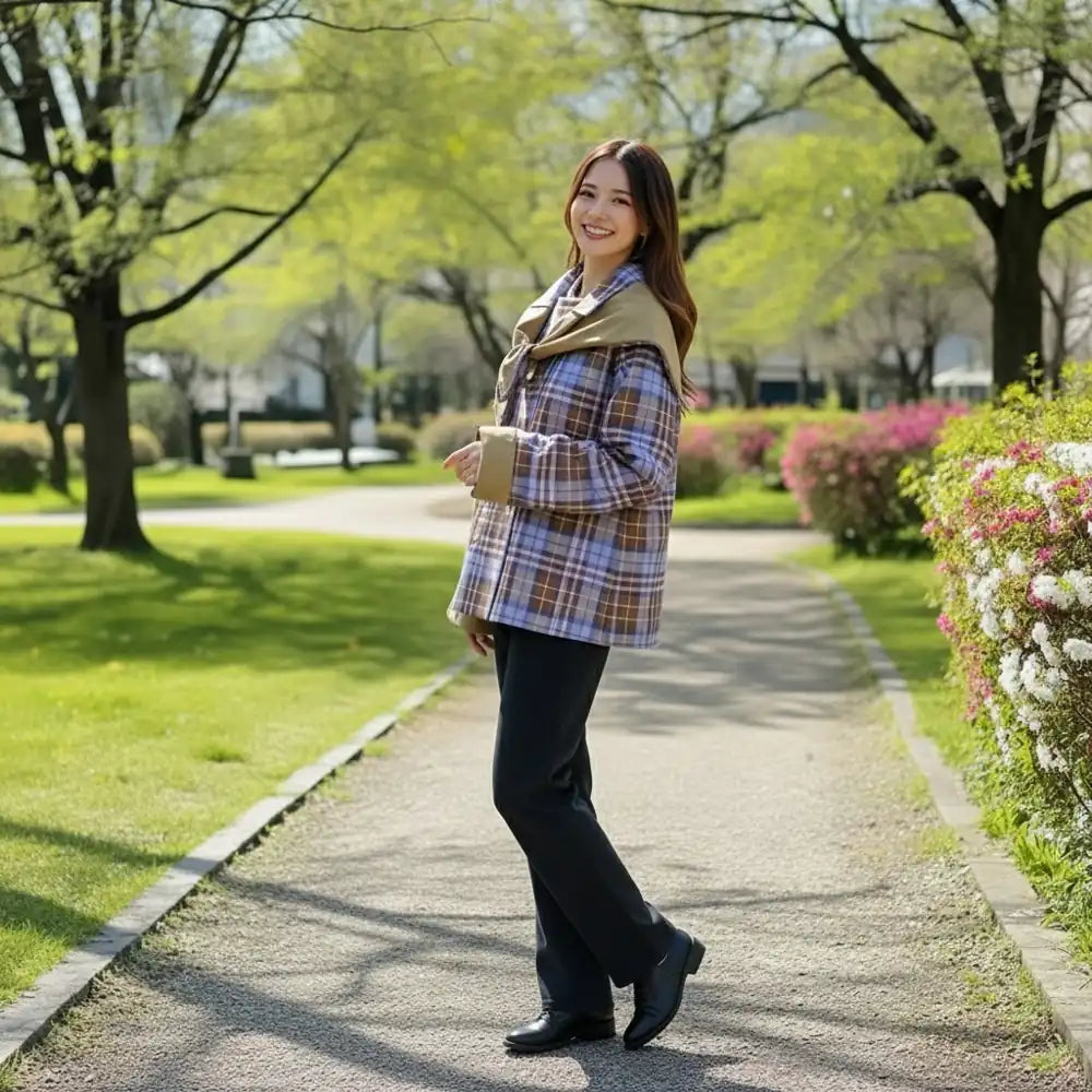 リバーシブルオーバー配色ライトアウター