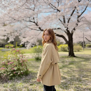 スタンドカラーオーバーライトコート