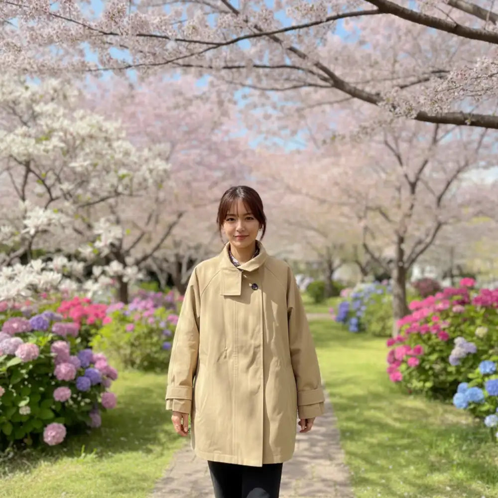 スタンドカラーオーバーライトコート