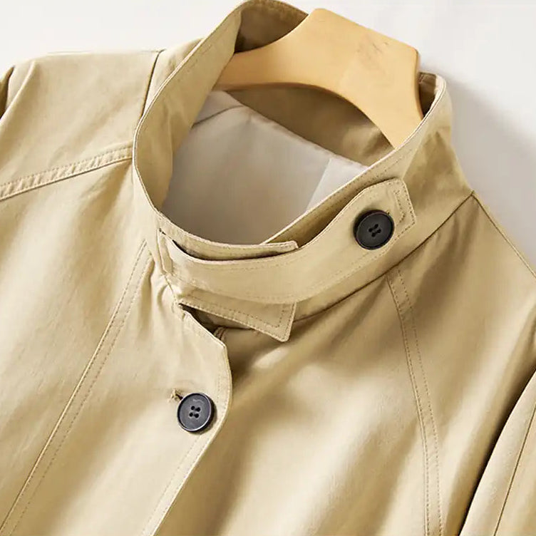 スタンドカラーオーバーライトコート