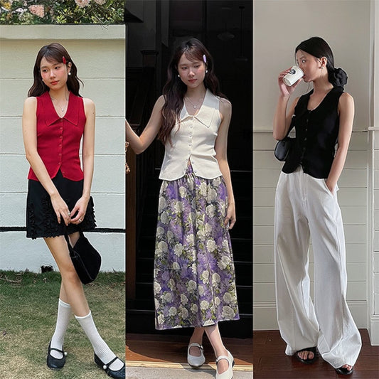 ノースリーブシャツベスト
