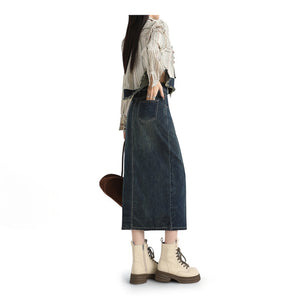 スリットデニムスカート