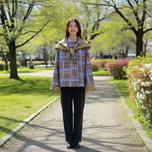 リバーシブルオーバー配色ライトアウター